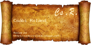 Csábi Roland névjegykártya