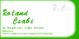 roland csabi business card