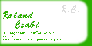 roland csabi business card